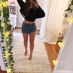 Free people denim skirt